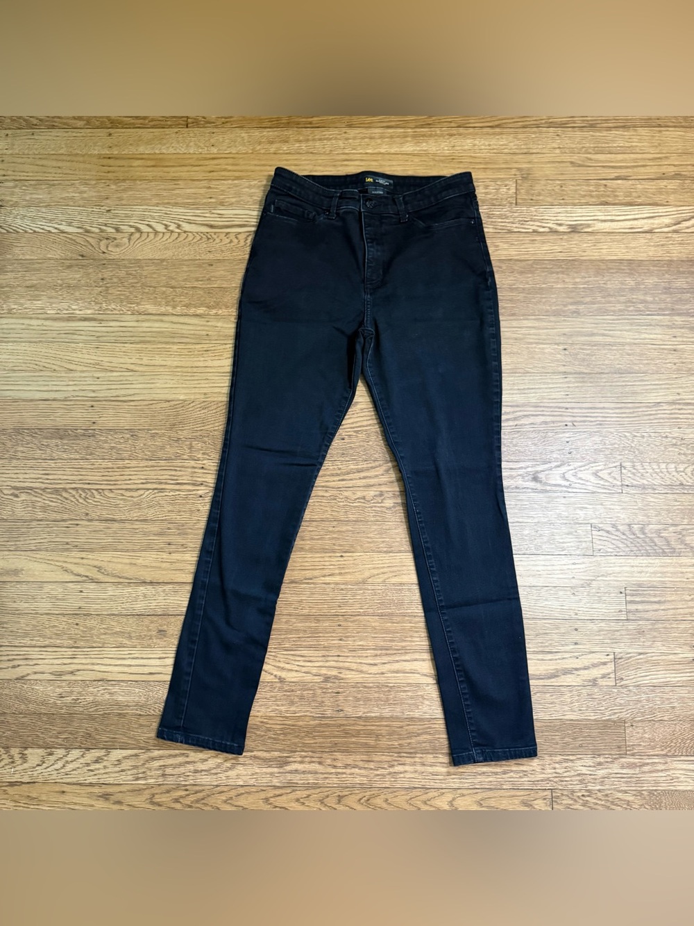 Lee Women's Black Slim Fit Skinny Leg Mid Rise Jeans Size 12L